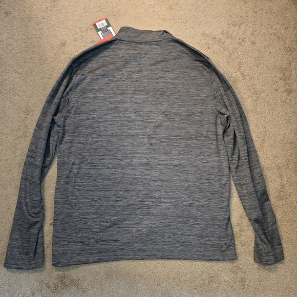 G.H. Bass Men's Quarter Zip Fleece Top Zippered Chest Pocket Size M Medium Gray - Picture 10 of 11